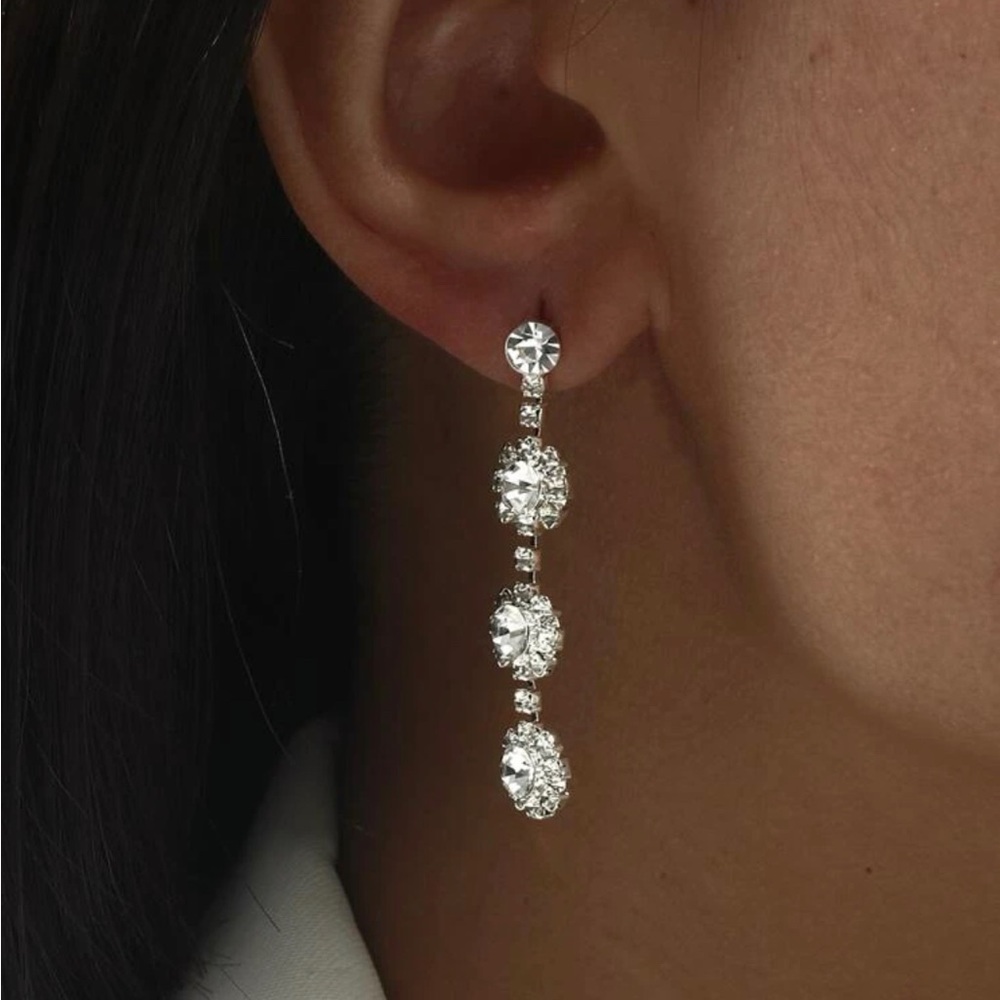 Rhinestone Decor Earrings